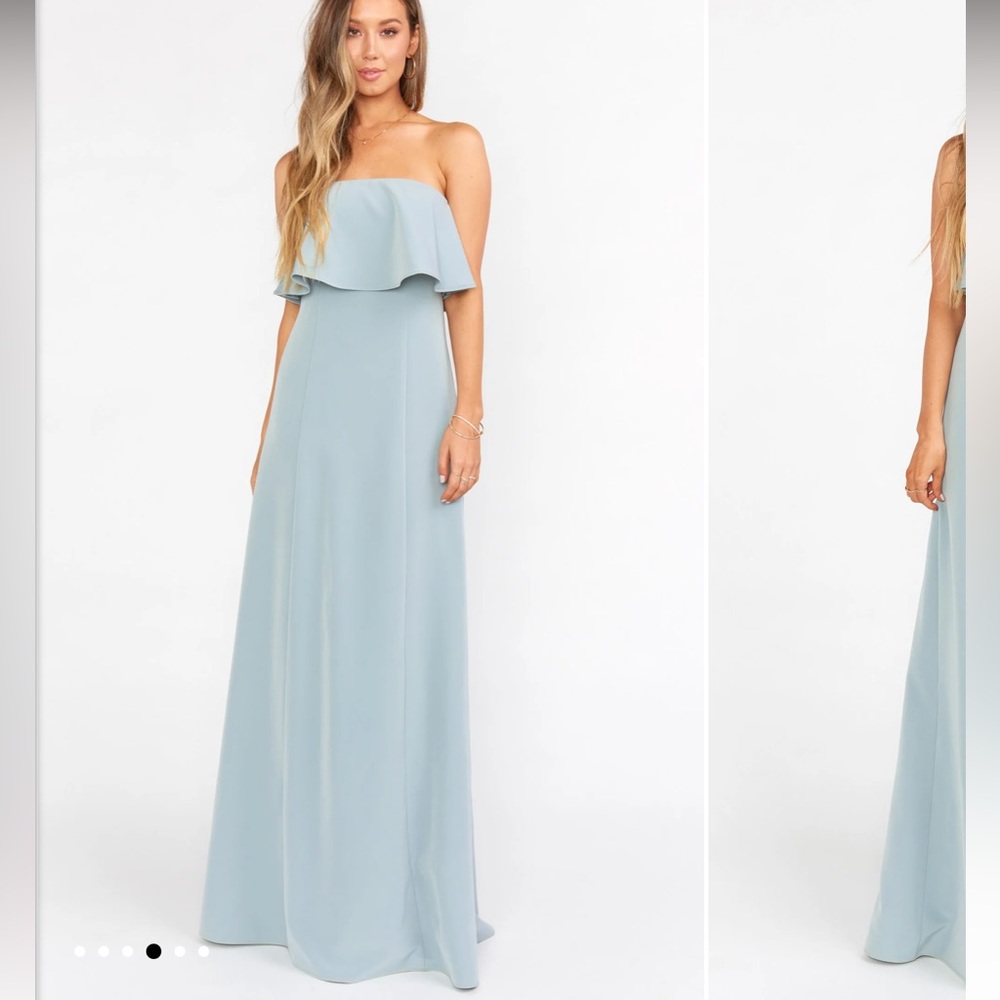 MUMU Monaco Silver Sage Bridesmaid Dress